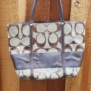 Coach Stripe Tote